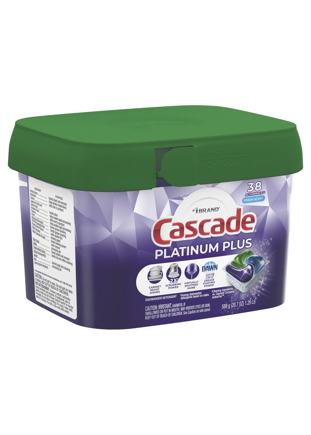 Cascade Platinum Plus Fresh Scent Dishwasher Detergent ActionPacs; image 3 of 5