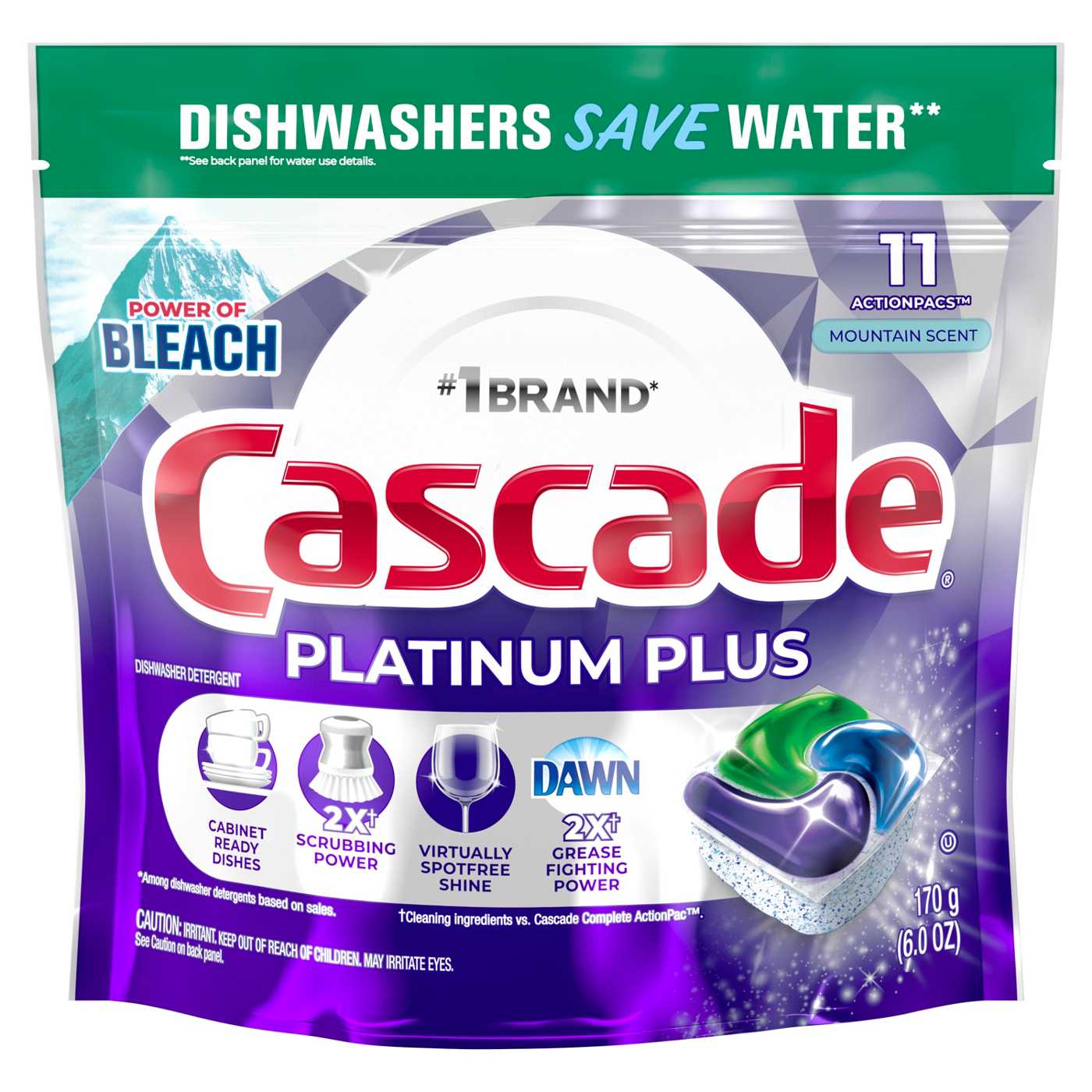 Cascade Platinum Plus Mountain Scent Dishwasher Detergent ActionPacs; image 5 of 10