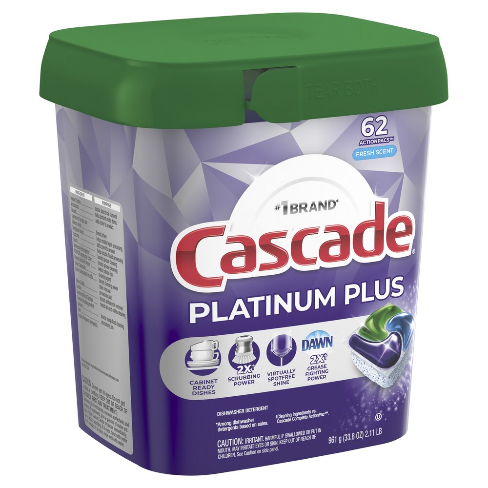 Cascade Platinum Plus Fresh Scent Dishwasher Detergent ActionPacs ...