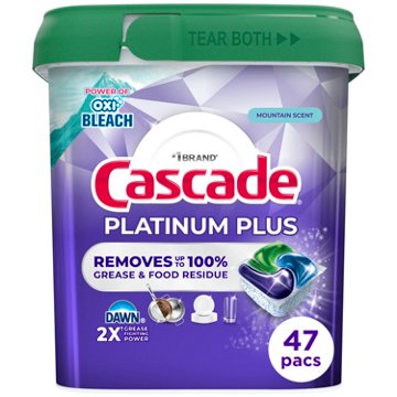 Cascade Platinum Plus Action Pacs Dawn Dishwasher Pods - Mountain Scent