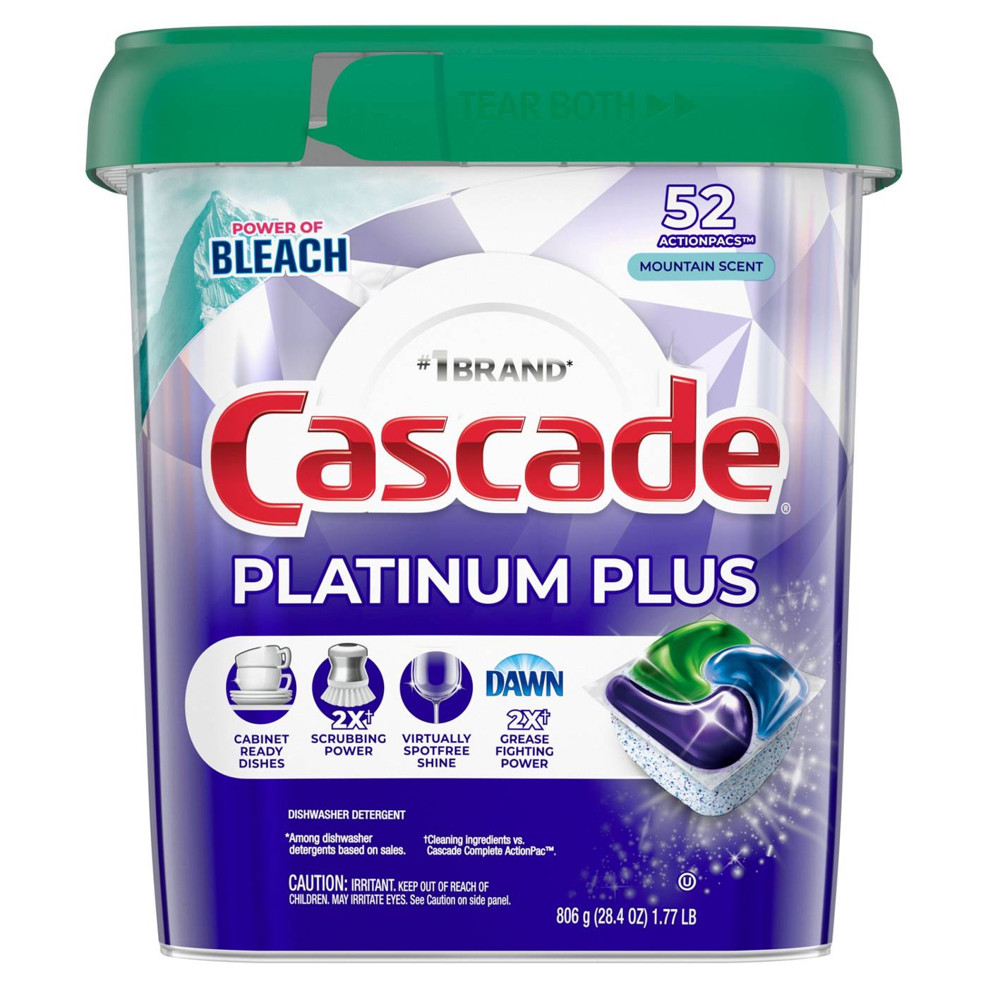 Cascade Platinum Plus Mountain Scent Dishwasher Detergent ActionPacs; image 10 of 10