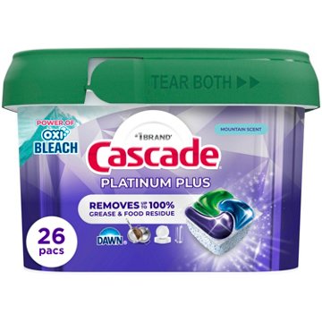 Cascade Platinum Plus Dawn Dishwasher Pods - Mountain Scent