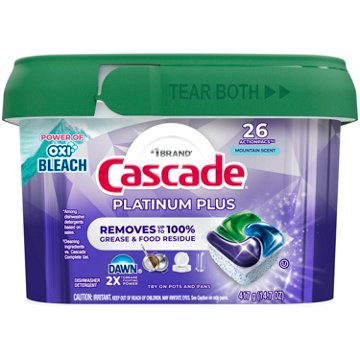 Cascade Platinum Plus Dawn Dishwasher Pods - Mountain Scent