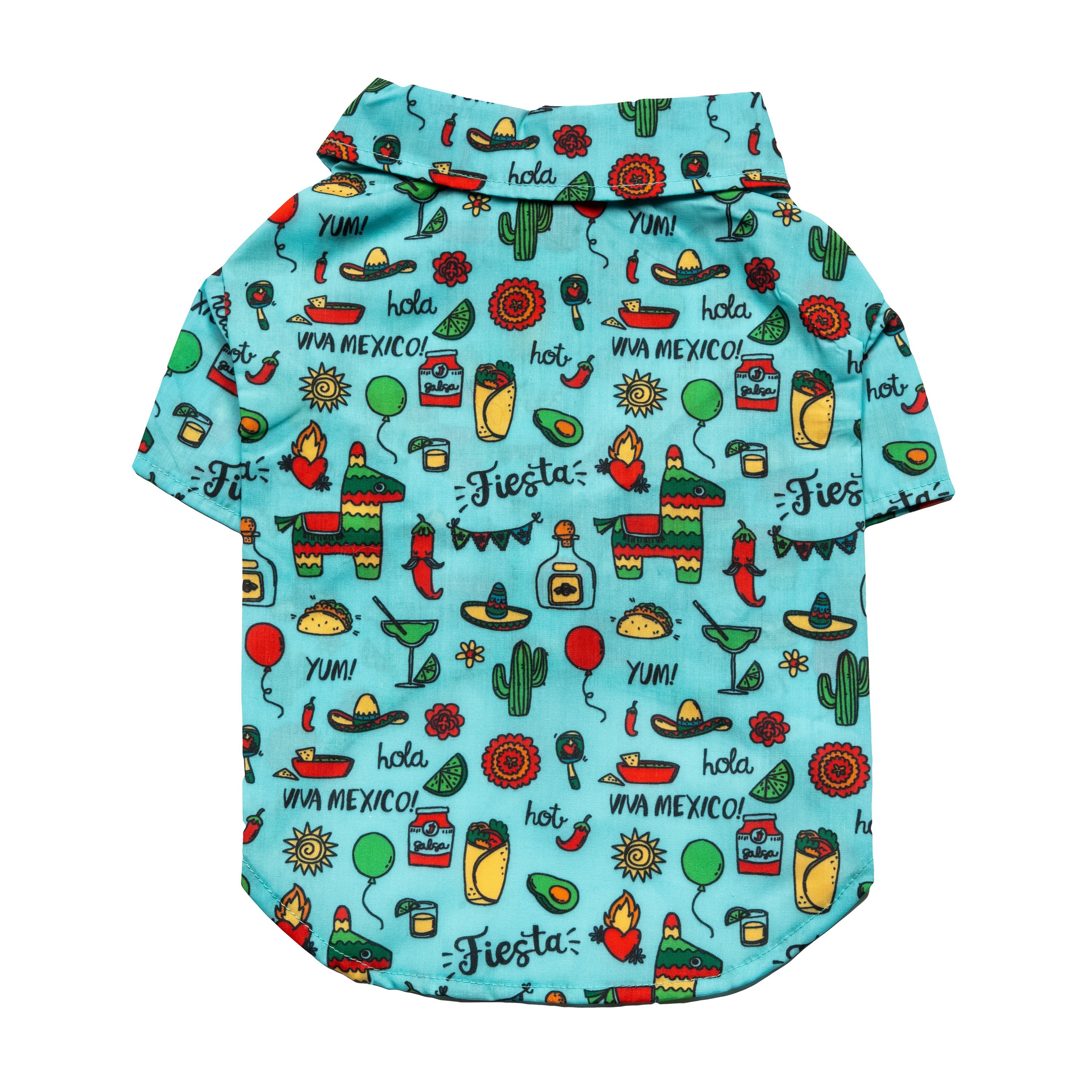 Simply Dog Blue Fiesta Collared Shirt Medium Shop Clothes at HEB