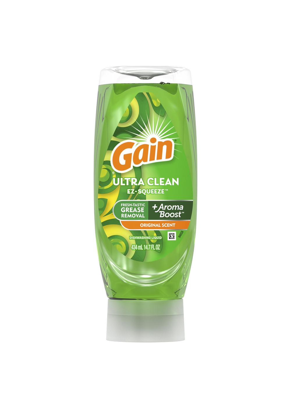 Gain Ultra Dishwashing Liquid Dish Soap, Original Scent, 8 fl oz