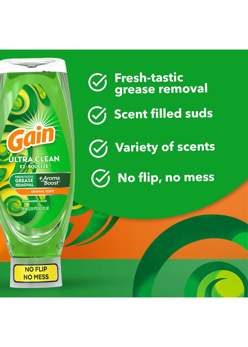 Gain Ultra Clean Ez-Squeeze Original Scent Liquid Dish Soap; image 3 of 7