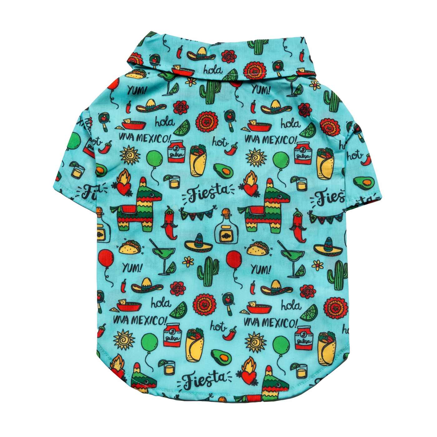 Simply Dog Blue Fiesta Collared Shirt Large Shop Clothes at HEB