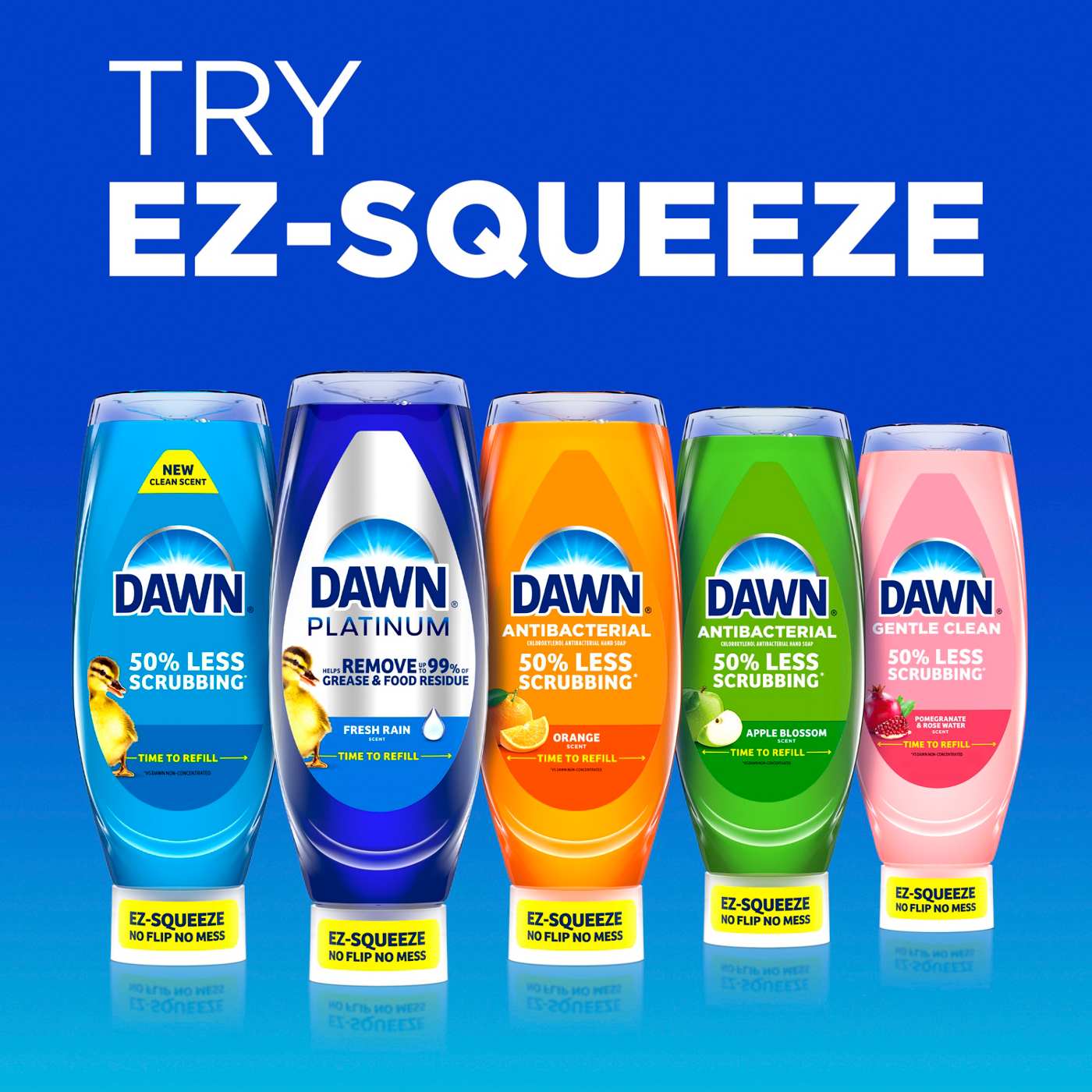 Dawn Platinum Ez-Squeeze Refreshing Rain Scent Liquid Dish Soap; image 3 of 10