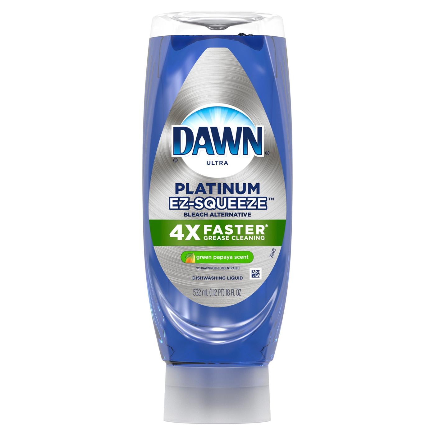 Dawn Platinum Ez-Squeeze Bleach Alternative Green Papaya Liquid Dish Soap; image 1 of 3