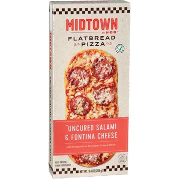 Midtown by H-E-B Frozen Flatbread Pizza - Uncured Salami & Fontina Cheese, 9.4 oz