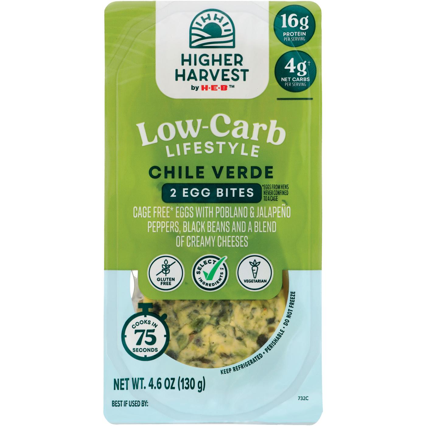 Higher Harvest by H-E-B Low-Carb Lifestyle Egg Bites – Chile Verde; image 1 of 2
