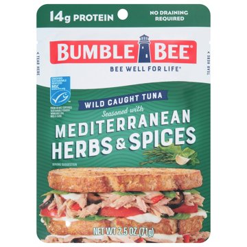 Bumble Bee Wild Caught Tuna Pouch - Mediterranean Herbs & Spice