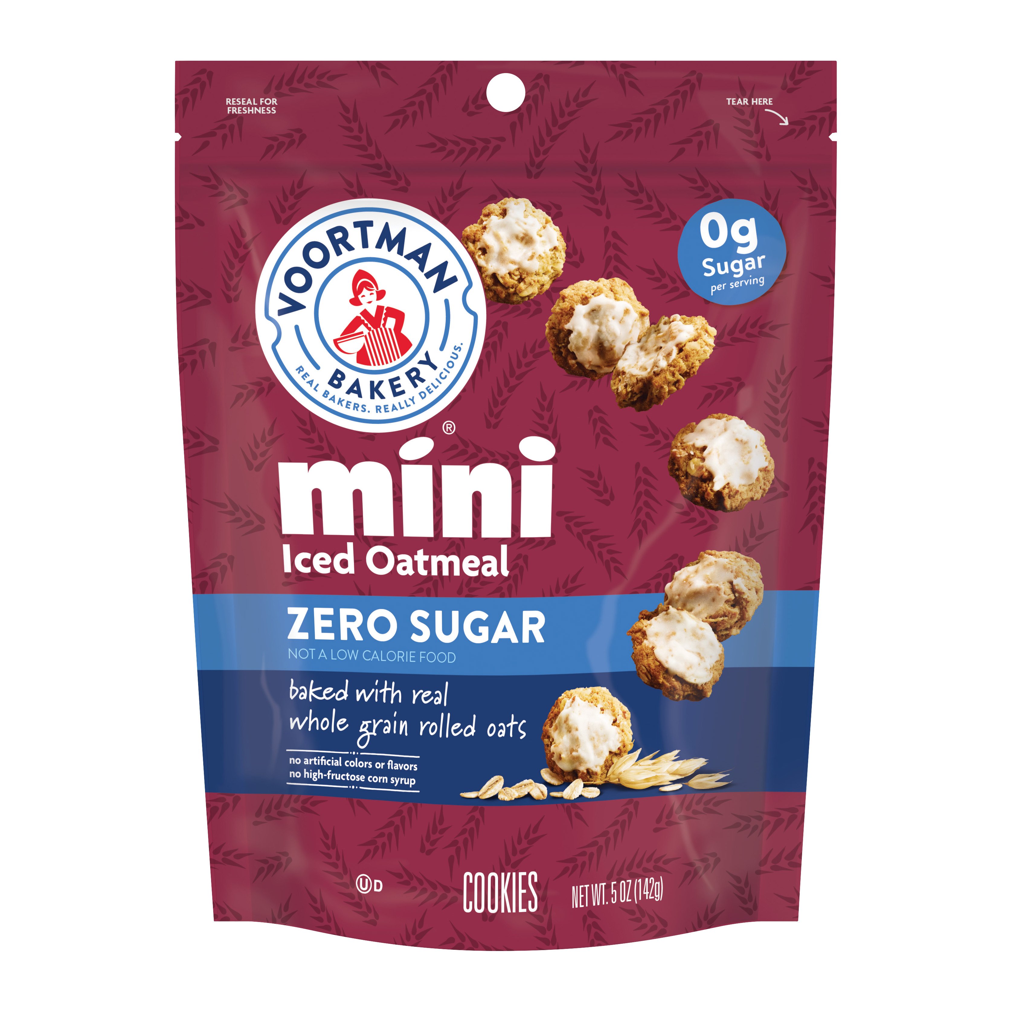 Voortman Zero Sugar Mini Iced Oatmeal Cookies Shop Cookies at HEB
