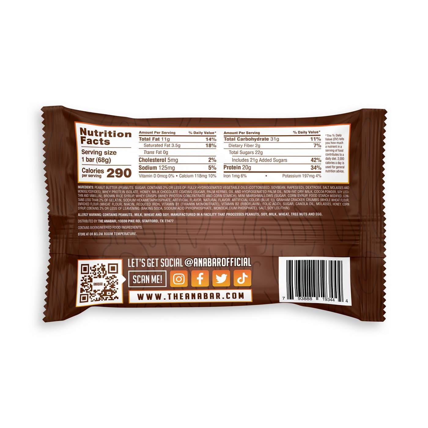 Anabar 20g Protein Performance Bar - Milk Chocolate Campfire S'mores; image 3 of 3