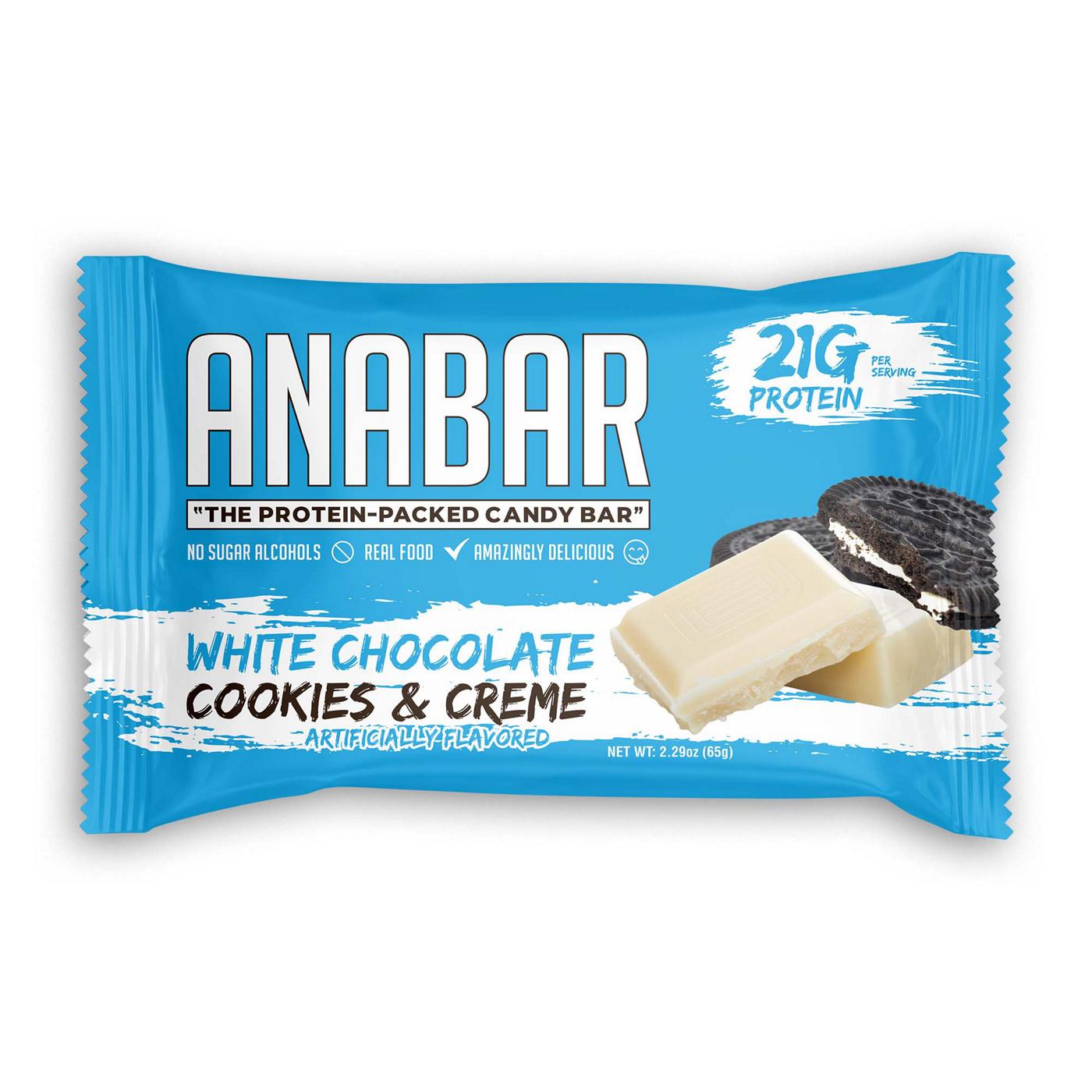 Anabar 21g Protein Performance Bar - White Chocolate Cookies & Cream; image 1 of 2