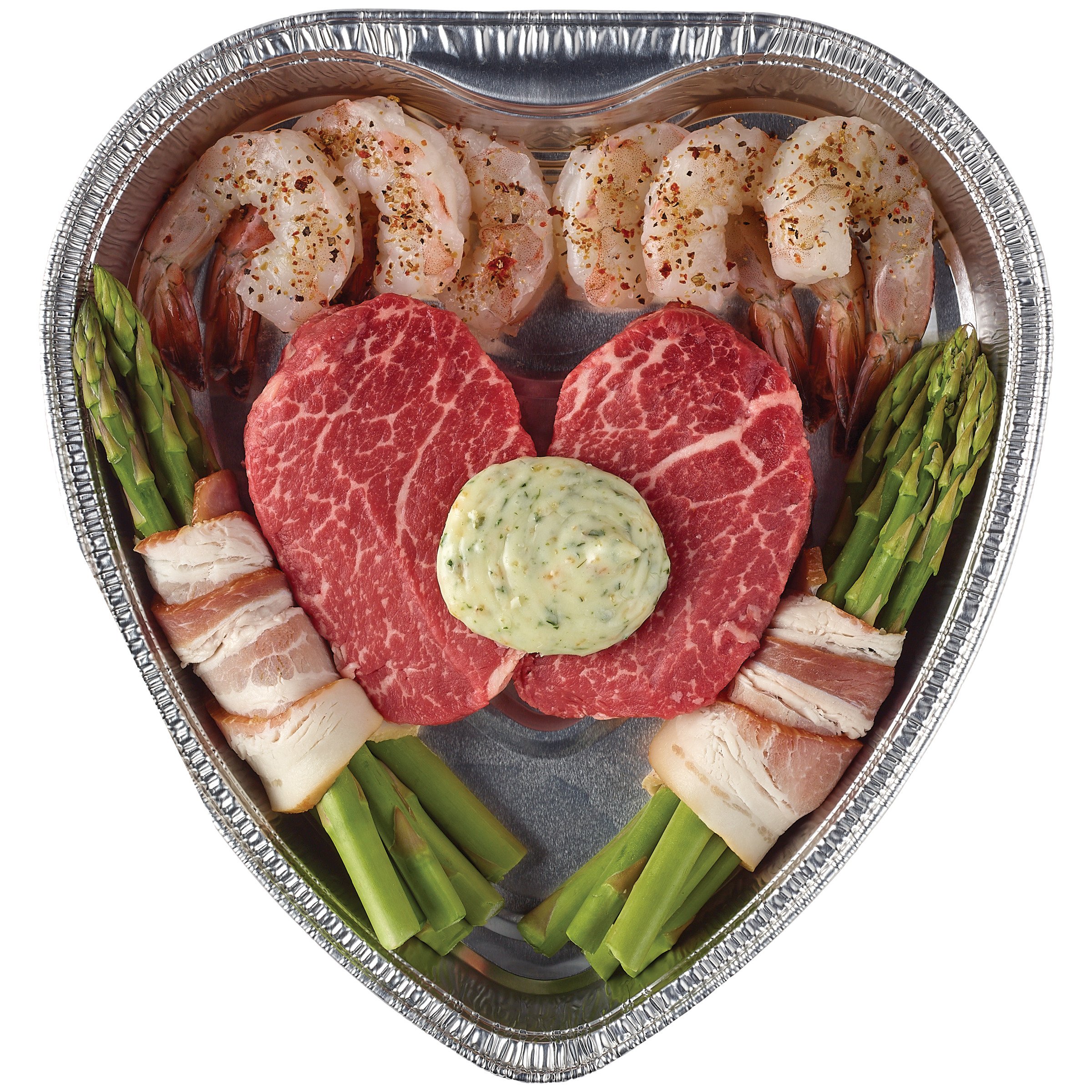 Meal Simple by HEB Beef Tenderloin Steak, Shrimp & BaconWrapped