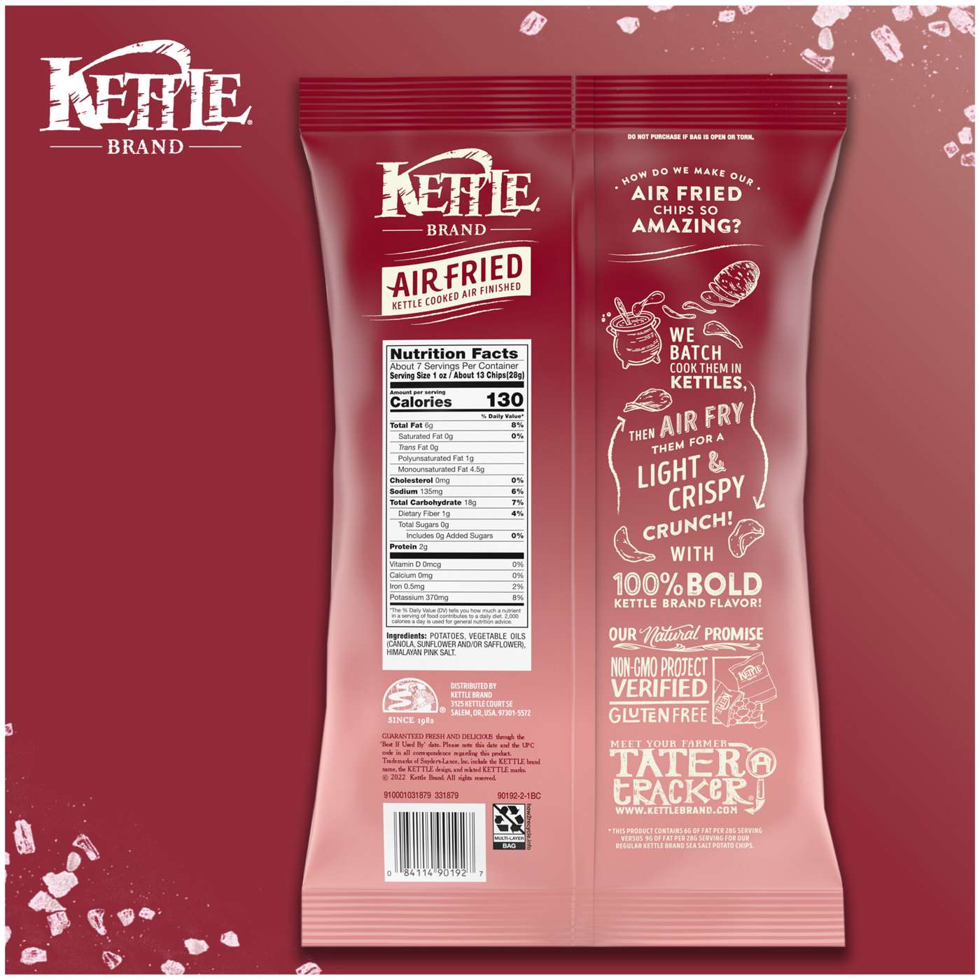 Kettle Brand Air Fried Himalayan Salt Salt Kettle Potato Chips; image 5 of 9