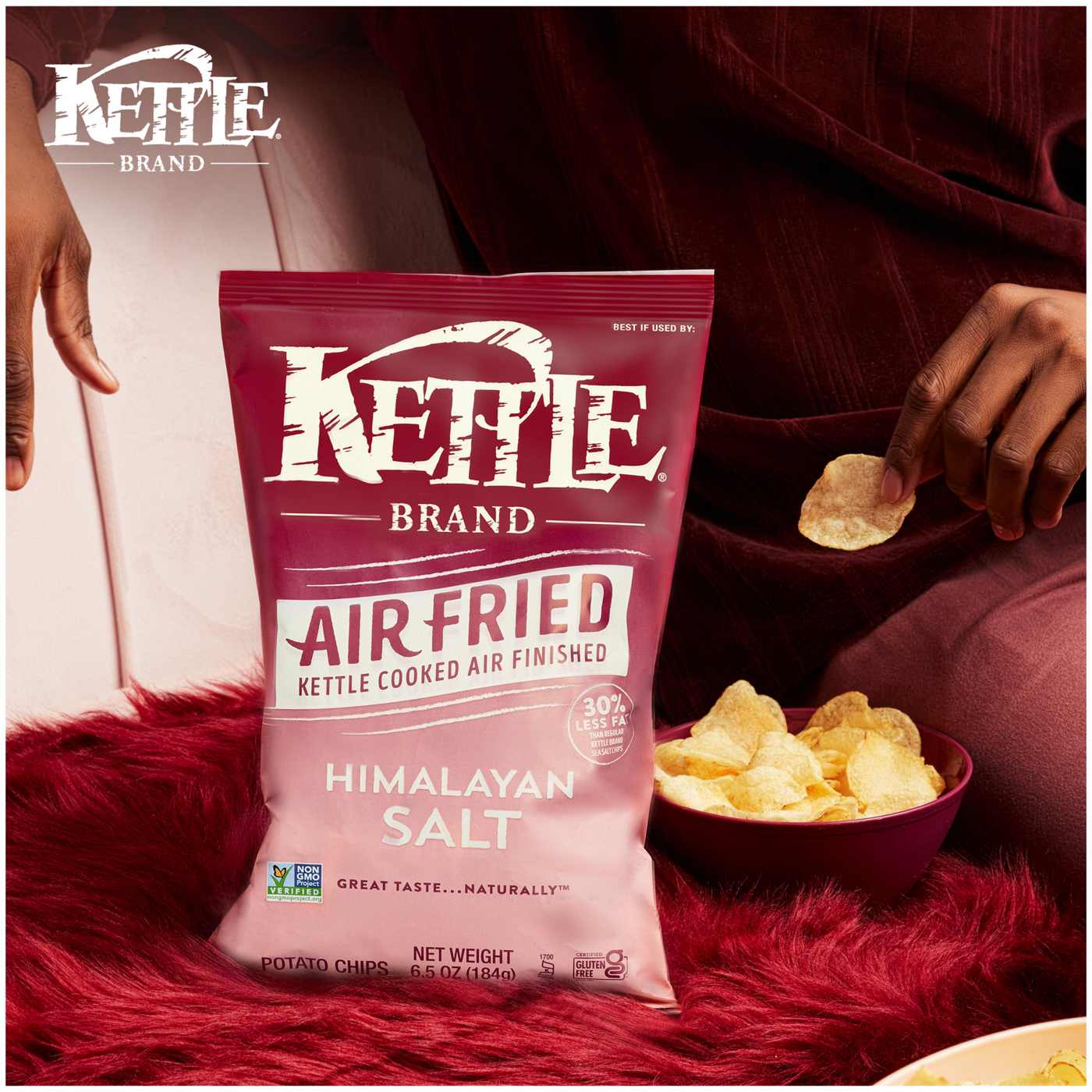 Kettle Brand Air Fried Himalayan Salt Salt Kettle Potato Chips; image 6 of 9