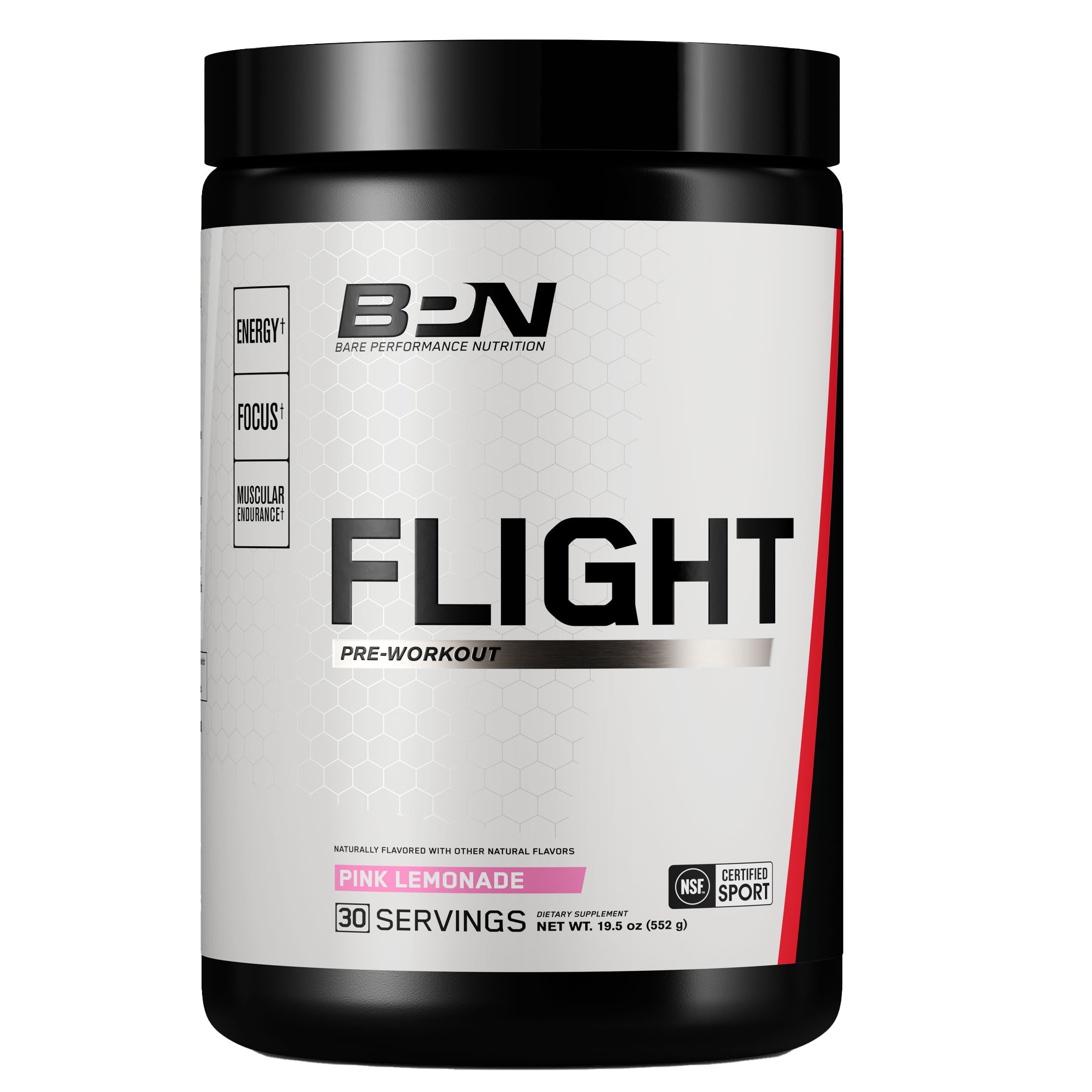 Bare Performance Nutrition Flight Pre-Workout - Pink Lemonade, 19.5 oz