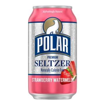 Polar Seltzer Water Strawberry Watermelon 12 oz Cans