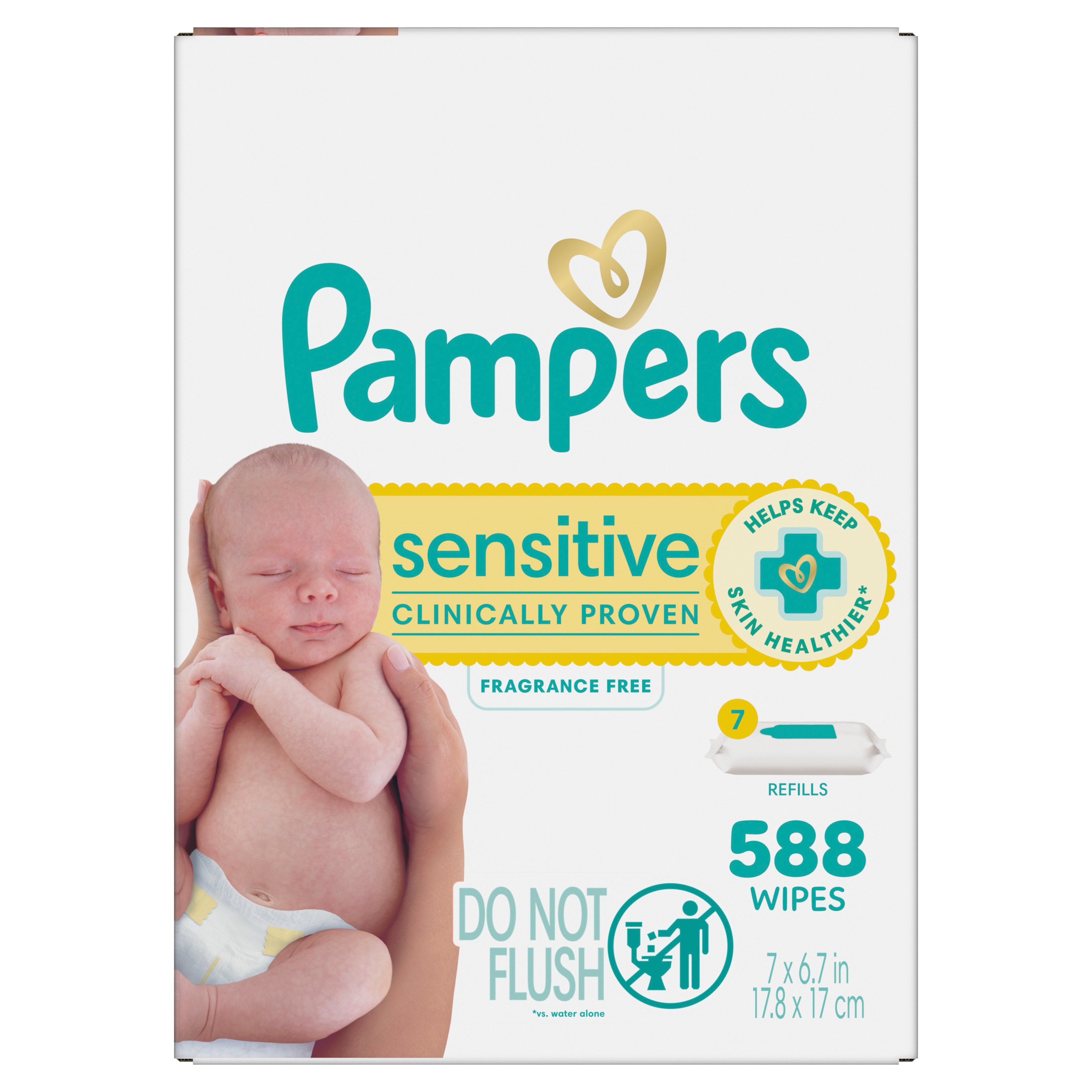 Pampers Sensitive Skin Baby Wipes Refills 7 pk Shop Baby Wipes at HEB