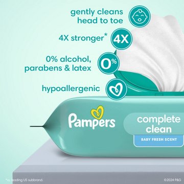 Pampers Fresh Scented Baby Wipes 6 Pk