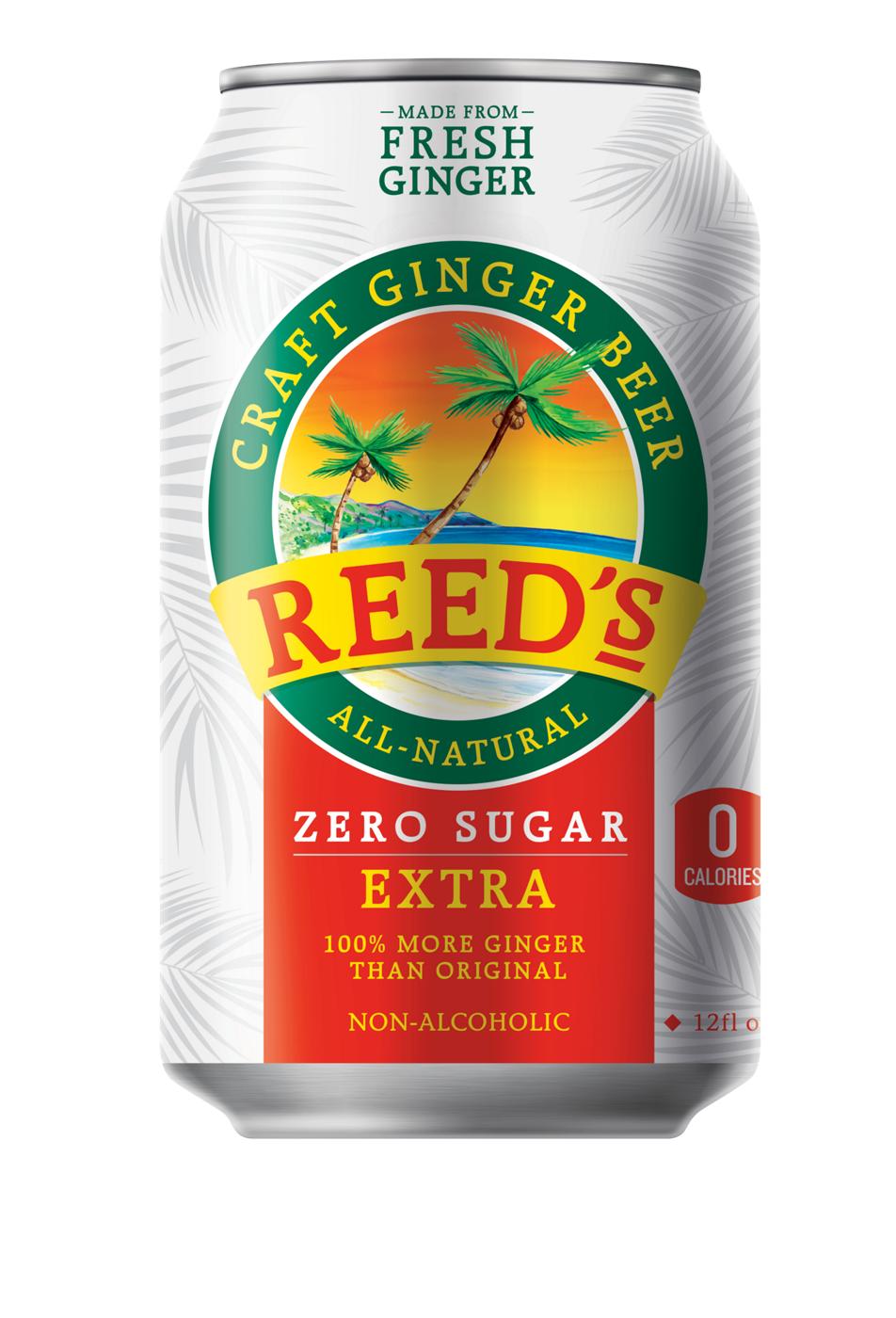 Reed's Zero Sugar Extra Ginger Non-Alcoholic Beer 12 oz Cans; image 2 of 2