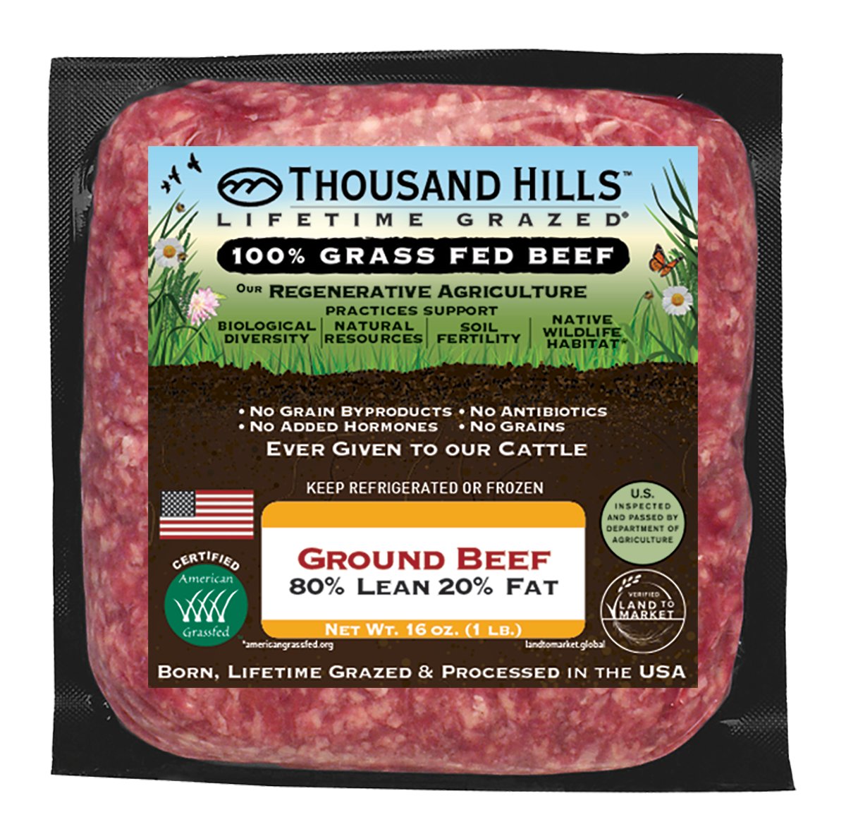 Thousand Hills 80 Lean Grass Fed Ground Beef Shop at HEB