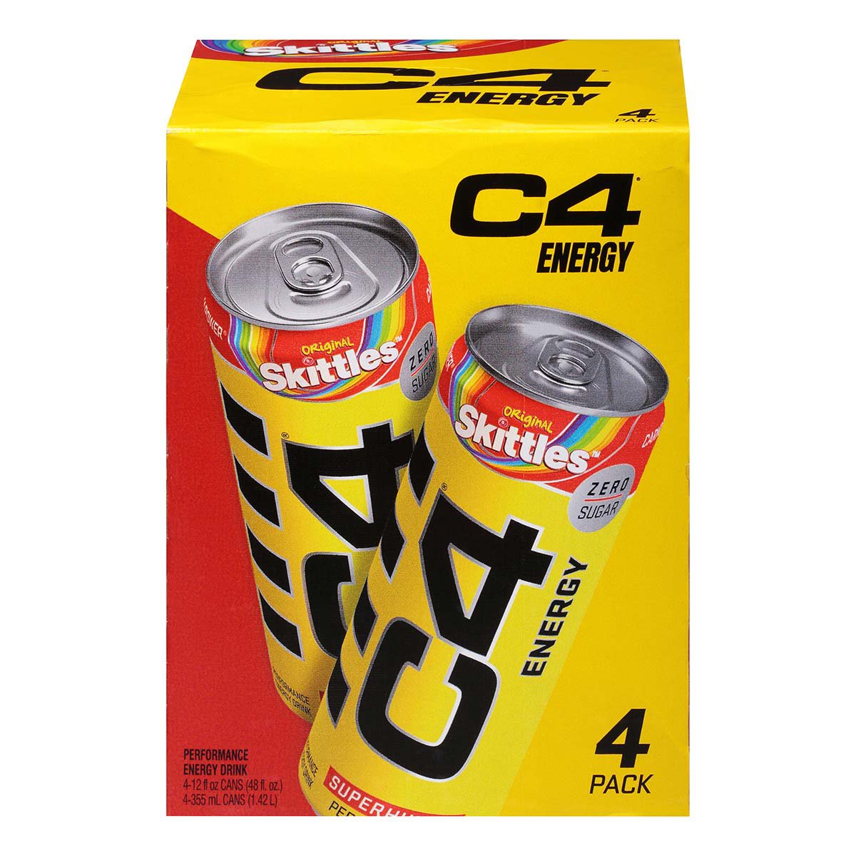 Cellucor C4 Zero Sugar Energy Drink 4 pk Cans Skittles Shop Diet