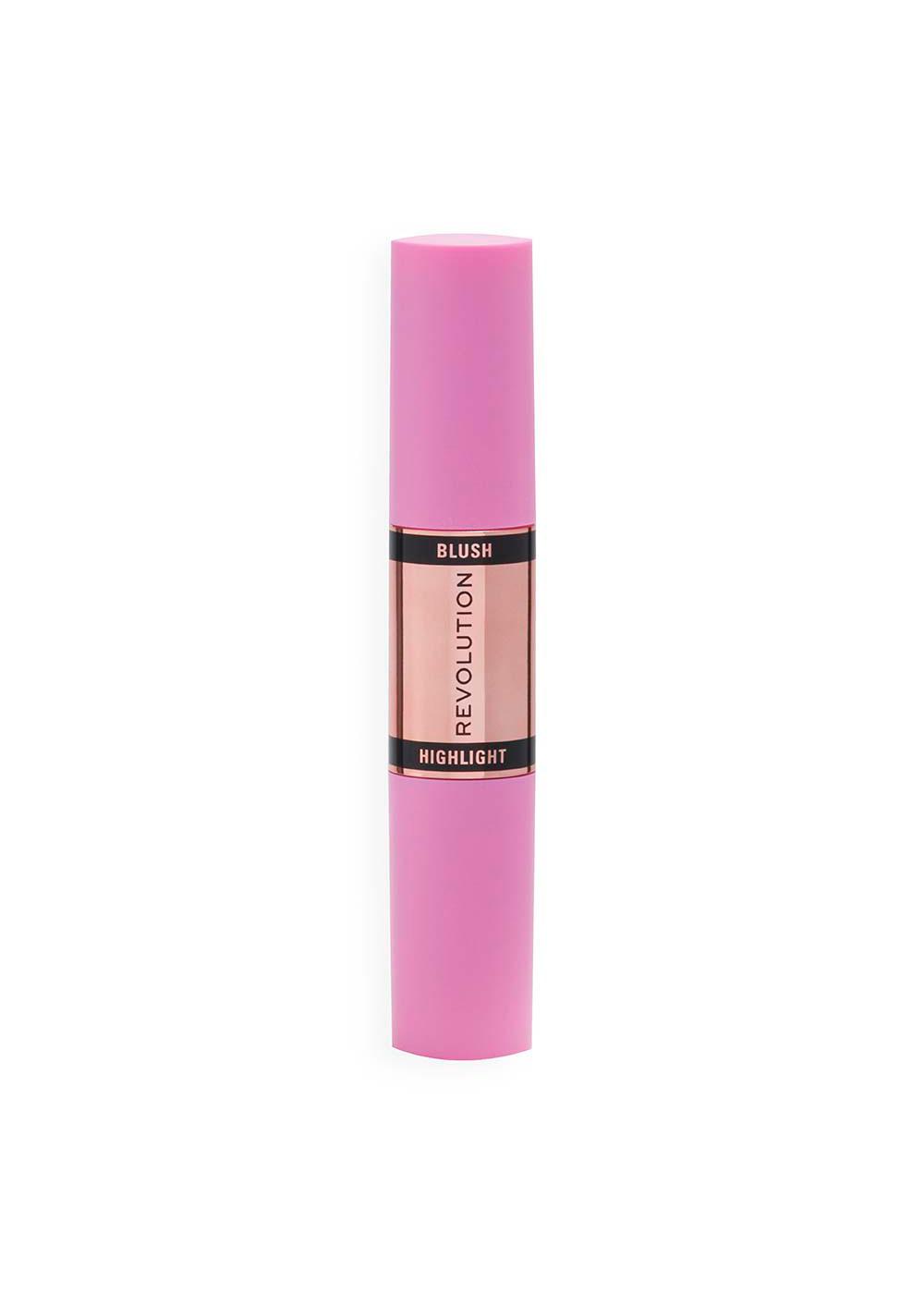 Makeup Revolution Double Ended Blush & Highlight Stick - Flushing Pink; image 4 of 4