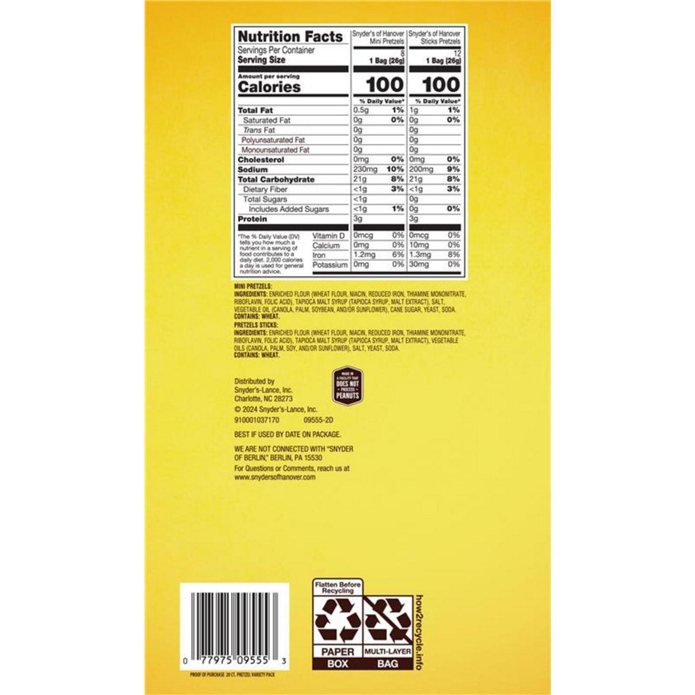 Snyder's of Hanover Pretzel Sticks & Mini Pretzels Variety; image 2 of 4