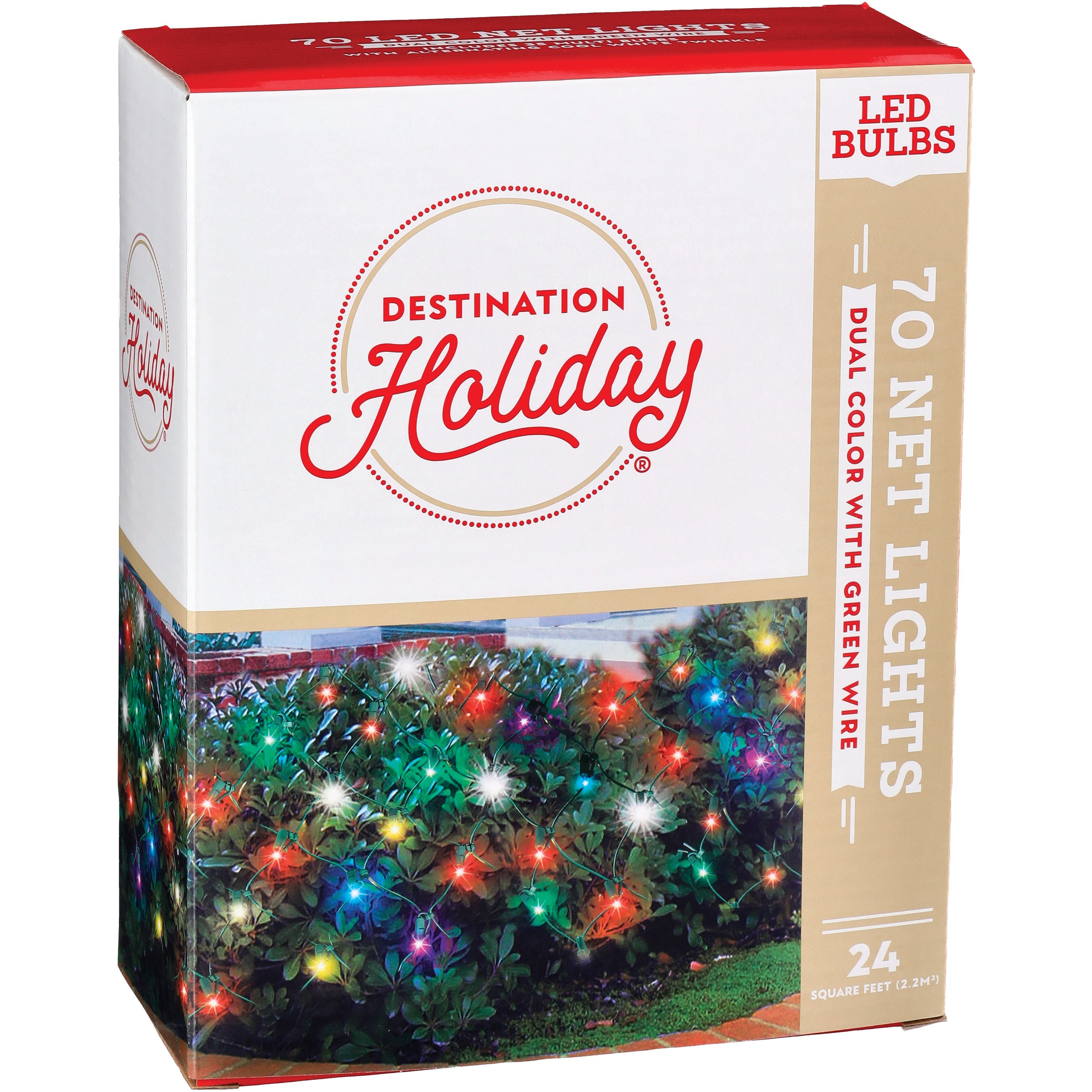 Destination Holiday Christmas Dual Color Light Net, 70 Ct Shop