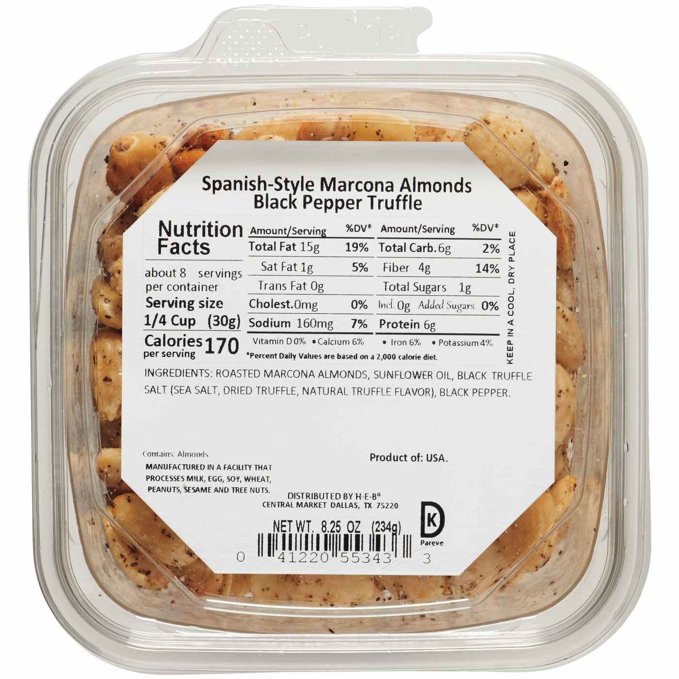 Central Market Black Pepper Truffle Marcona Almonds Shop Nuts & Seeds