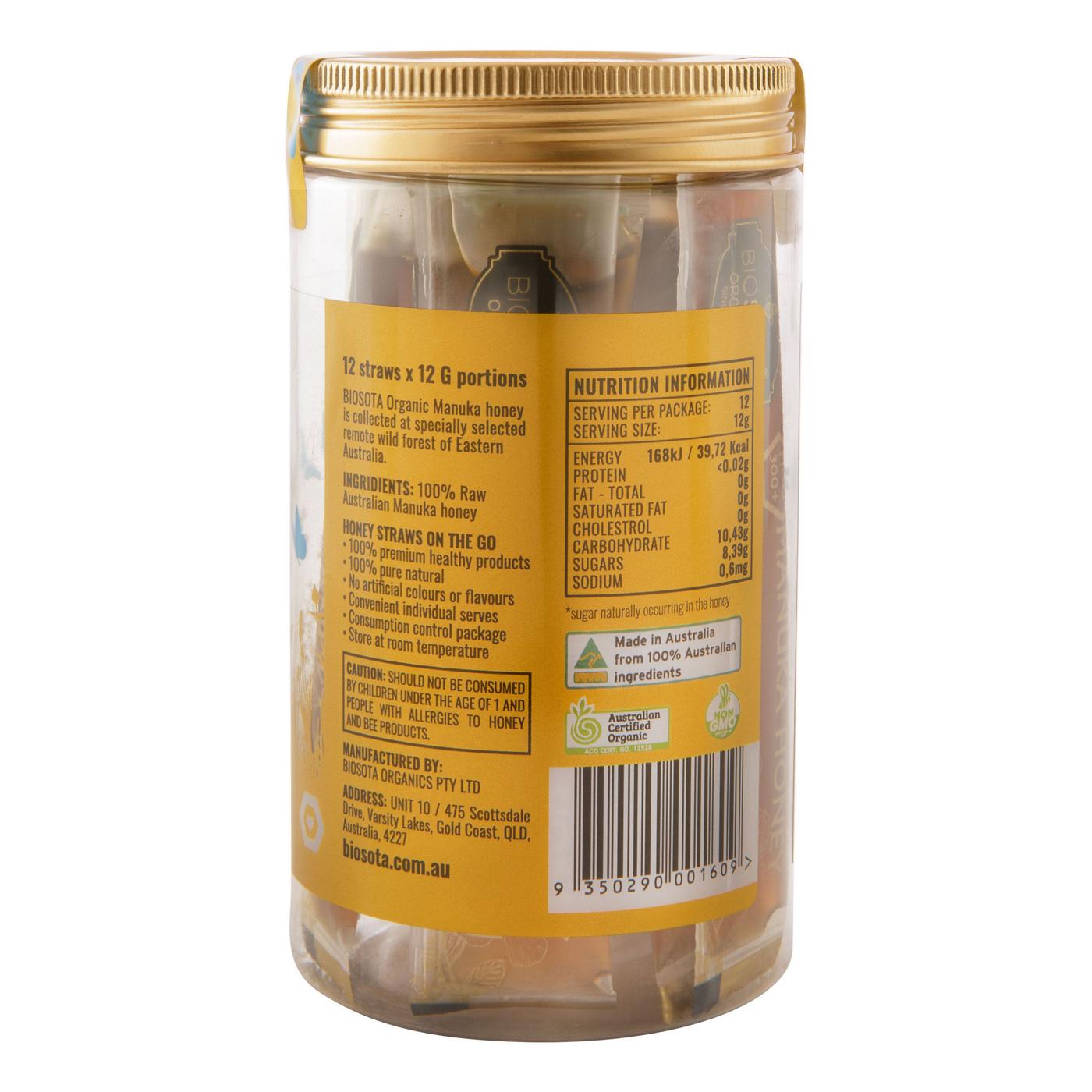 Biosota Organics Manuka Honey Straws MGO300; image 2 of 2