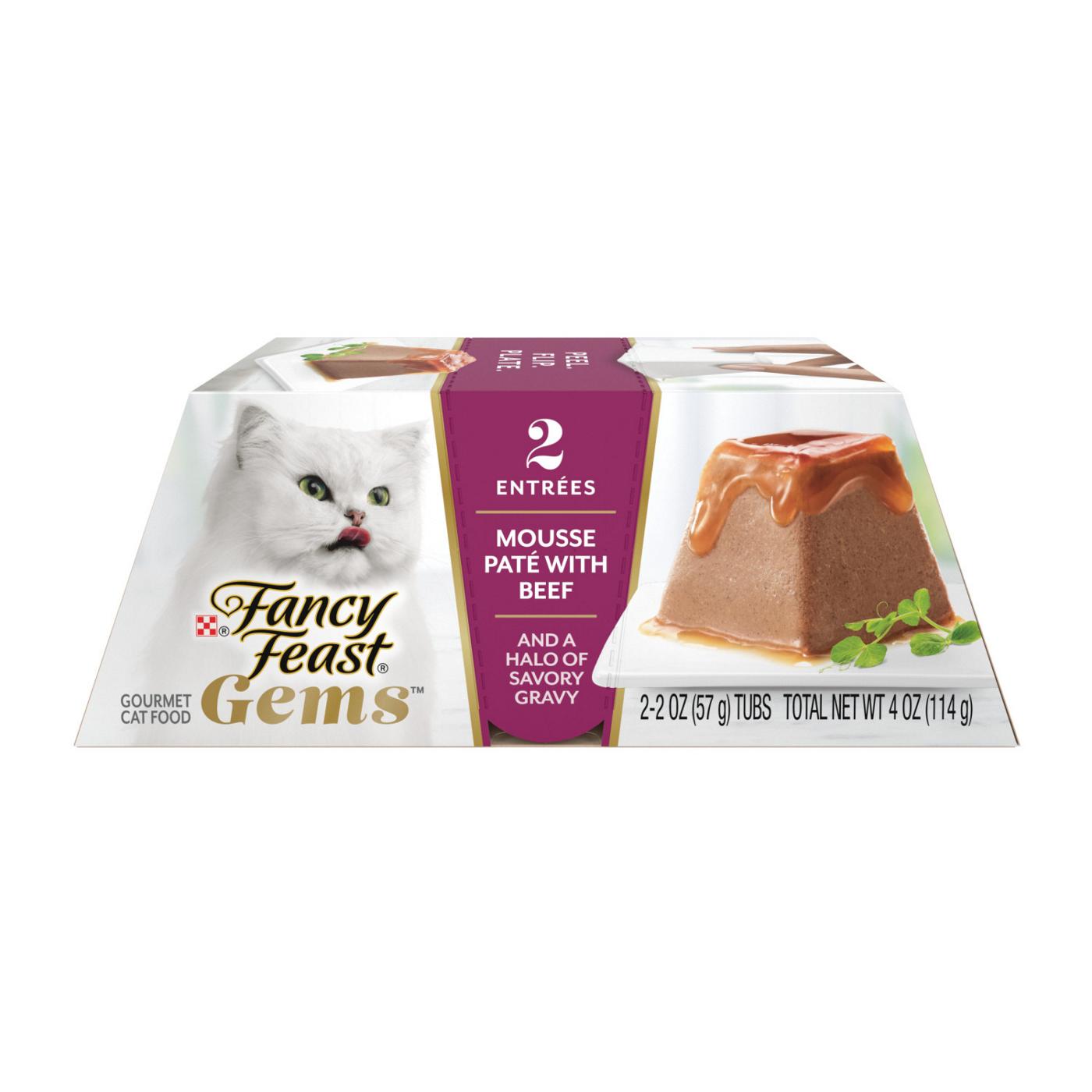 Fancy Feast Gems Mousse Pate with Beef Wet Cat Food Shop Food at