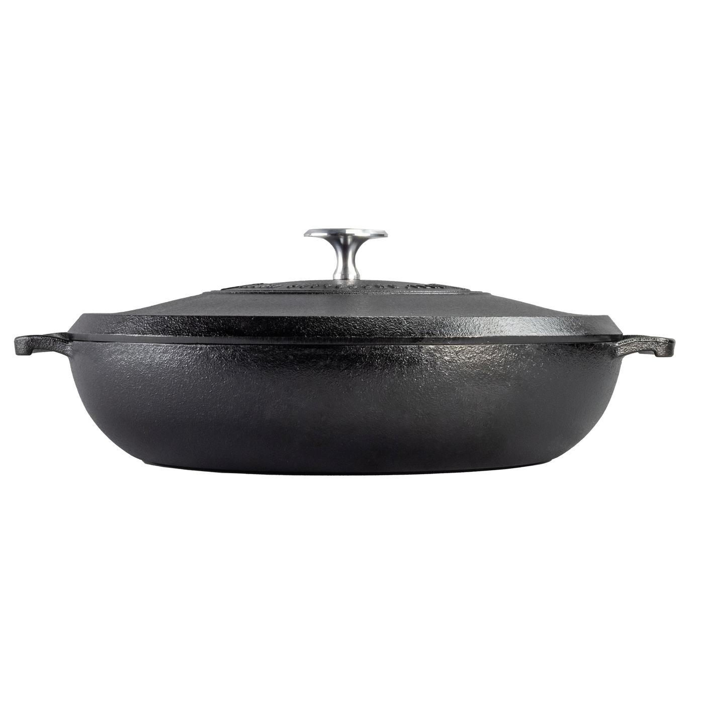 Lodge Blacklock Triple Seasoned Cast Iron Braiser with Lid; image 3 of 4