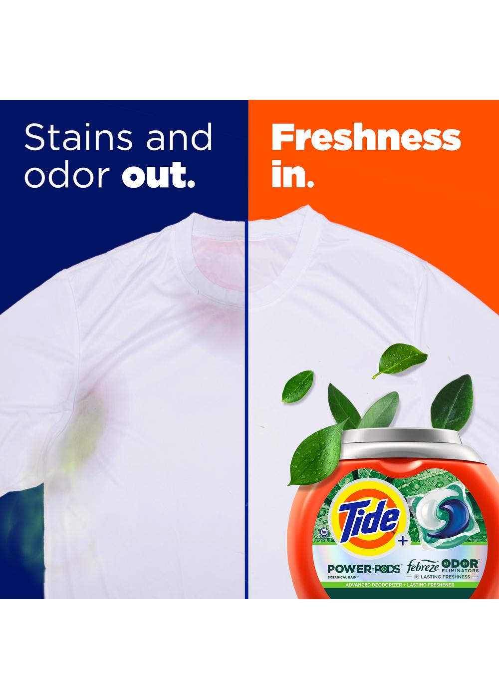 Tide Power PODS Febreze Odor Eliminator Botanical Rain HE Laundry Detergent Pacs; image 2 of 3