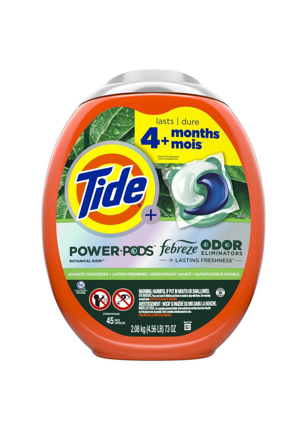 Tide Power PODS Febreze Odor Eliminator Botanical Rain HE Laundry Detergent Pacs; image 9 of 9