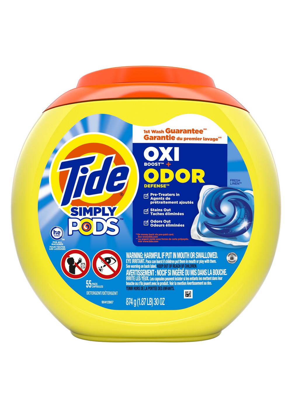 Tide Simply Clean PODS Oxi Boost Fresh Linen HE Laundry Detergent Pacs; image 1 of 8