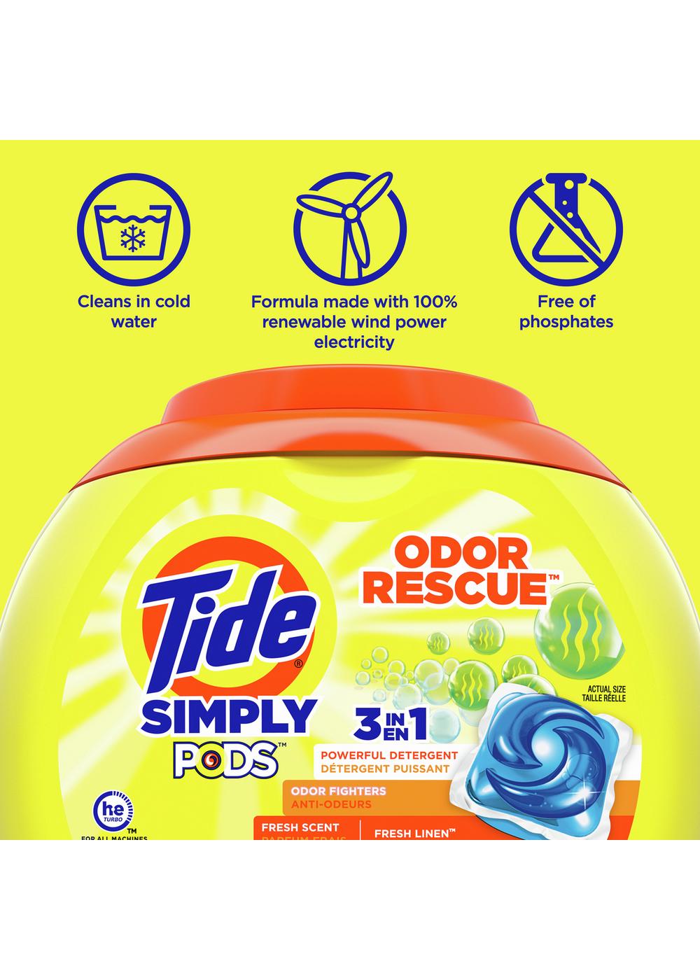 Tide Simply Clean PODS Oxi Boost Fresh Linen HE Laundry Detergent Pacs; image 5 of 8