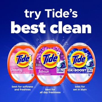 Tide Power PODS Febreze Odor Eliminator Spring & Renewal HE Laundry Detergent Pacs