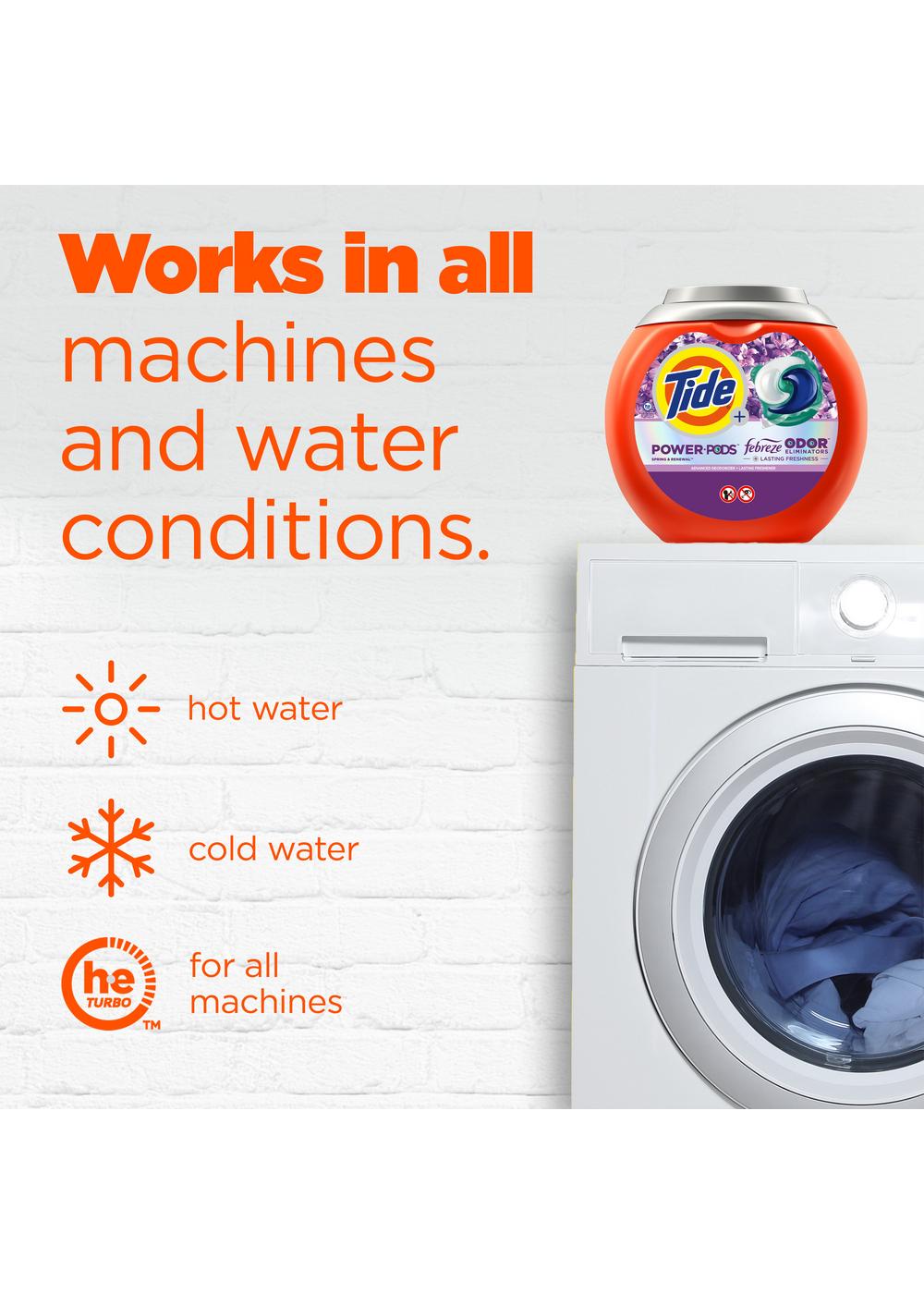 Tide Power PODS Febreze Odor Eliminator Spring & Renewal HE Laundry Detergent Pacs; image 5 of 9