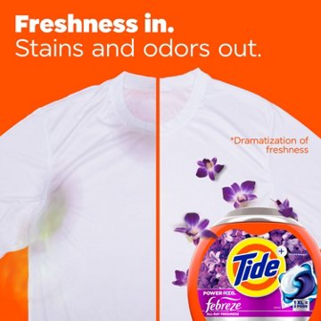 Tide Power PODS Febreze Odor Eliminator Spring & Renewal HE Laundry Detergent Pacs