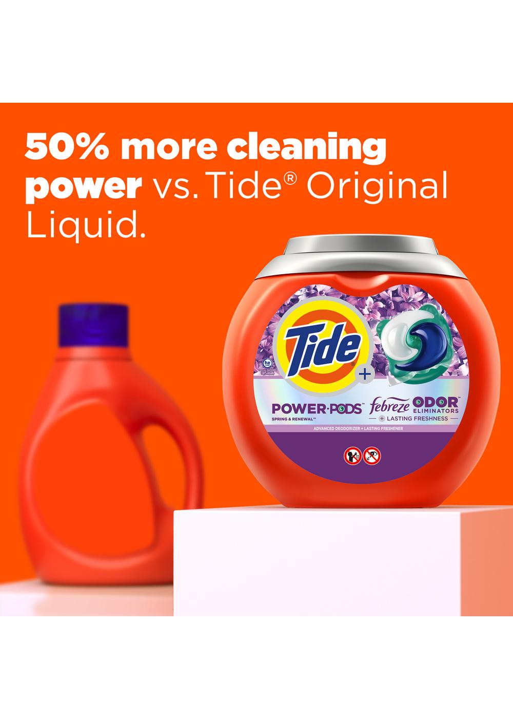 Tide Power PODS Febreze Odor Eliminator Spring & Renewal HE Laundry Detergent Pacs; image 6 of 6