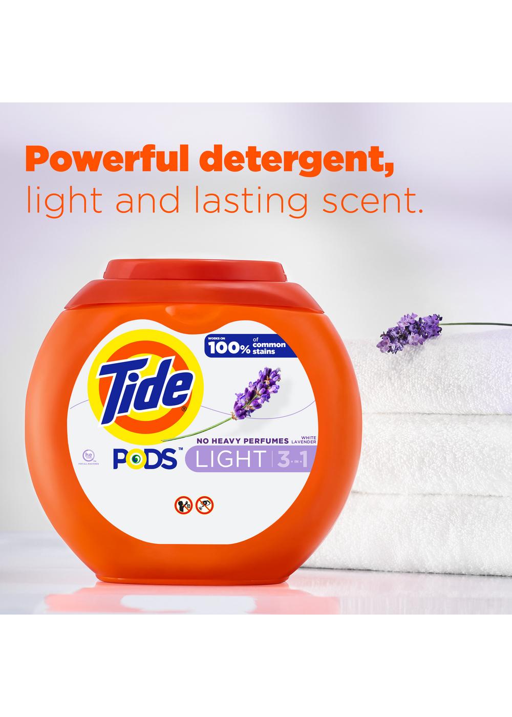 Tide PODS Light White Lavender HE Laundry Detergent Pacs; image 3 of 9