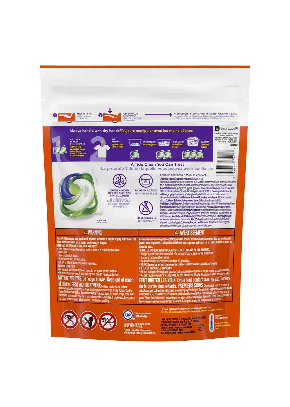 Tide PODS Light White Lavender HE Laundry Detergent Pacs; image 7 of 9