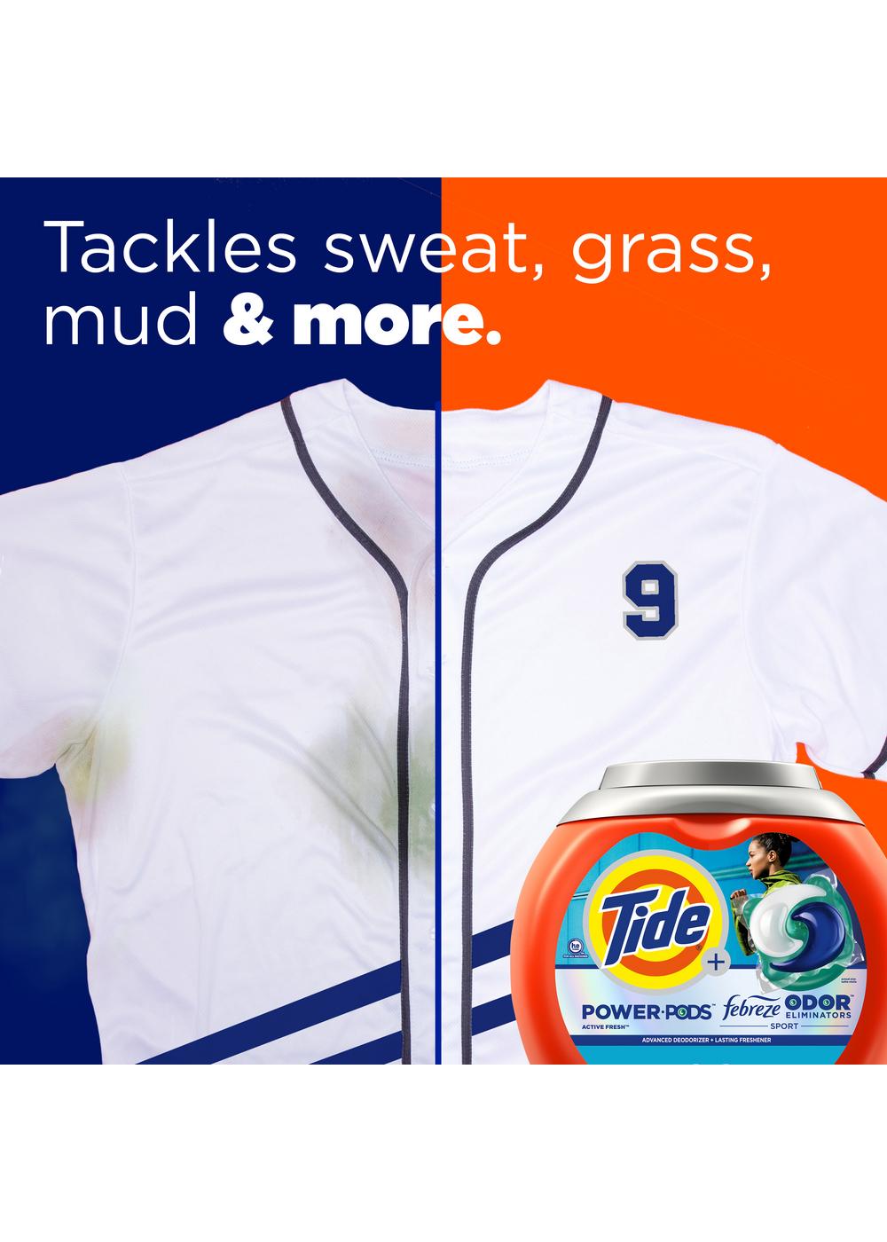 Tide Power PODS Febreze Odor Eliminator Sport Active Fresh HE Laundry Detergent Pacs; image 2 of 9