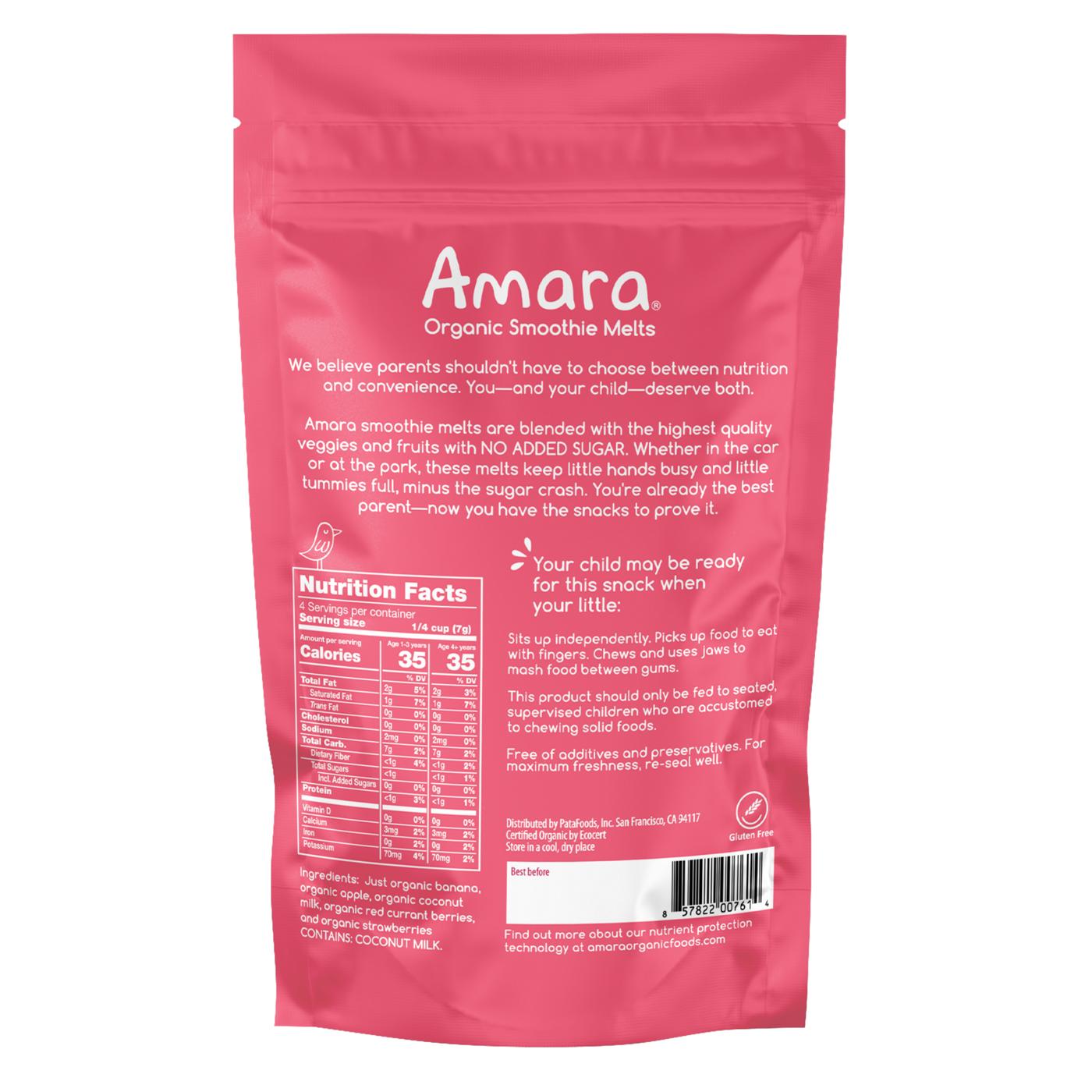 Amara Organic Smoothie Melts - Mixed Red Berries; image 2 of 2