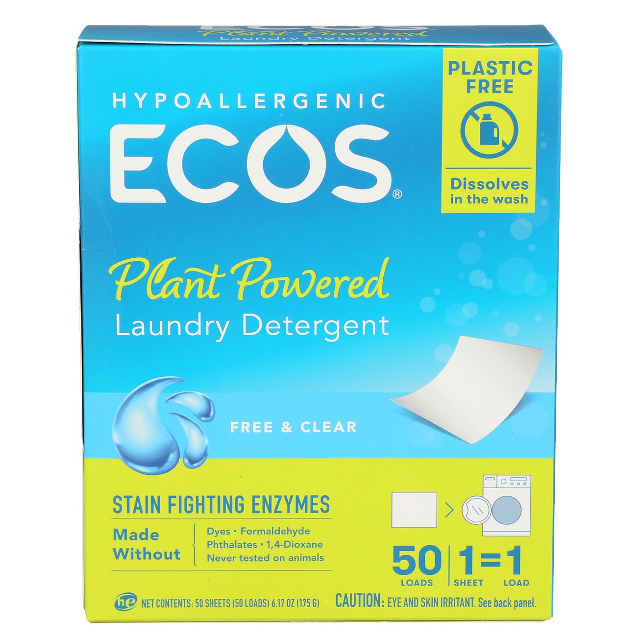ECOS Laundry Detergent Sheets 50 Loads Free & Clear Shop Detergent