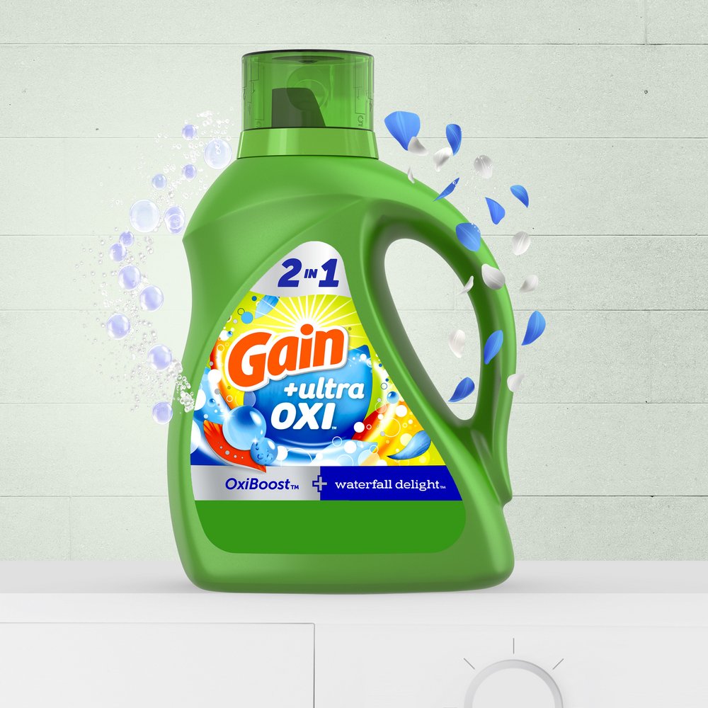 Gain + Ultra Oxi Boost HE Liquid Laundry Detergent, 61 Loads ...